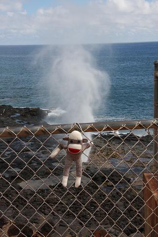 海水がかかる〜